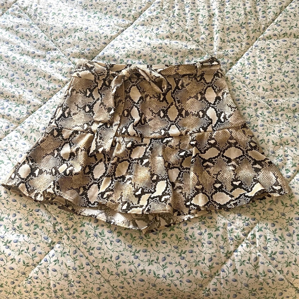 Zara Snakeskin Skort